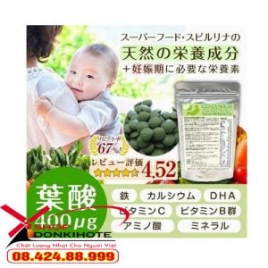 Viên uống tảo Spirulina bà bầu 1200 viên nhật bản an toàn nhất