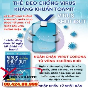 Thẻ đeo chống virus Toamit Virus Shut Out ngăn chặn virut