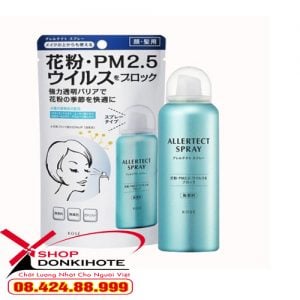 Xịt chống virus, bụi mịn PM 2.5 Kose Allertect Spray 50ml Nhật Bản