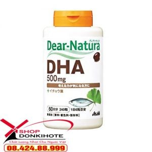 Viên uống DHA DEAR NATURA ASAHI 500MG hộp 240 viên bổ não được ví như là sản phẩm trường thọ đến từ Nhật