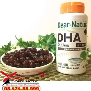 Viên uống DHA DEAR NATURA ASAHI 500MG hộp 240 viên Nhật Bản bổ não được chiết xuất hoàn toàn từ tự nhiên