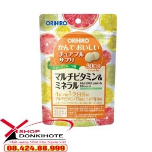Viên uống bổ sung Vitamin Multi Orihiro là viên dạng kẹo nhai có hương vị