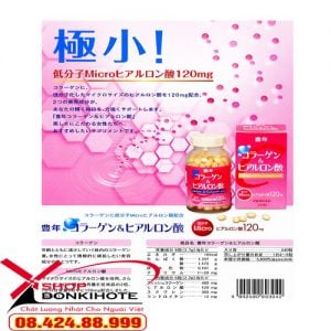 Viên uống collagen & hyaluronic acid honen 120 viên giá bao nhiêu tiền