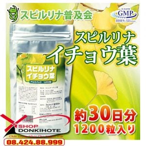 Viên uống tảo Supirurina kết hợp lá bạch quả 1200 viên trong việc làm đẹp