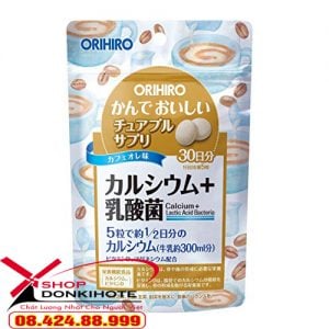 Viên nhai bổ sung Canxi và Lợi khuẩn Orihiro 150 viên nhật bản