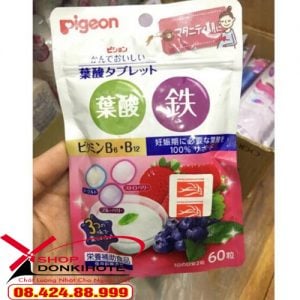 Pigeon vitamin bà bầu vị dâu ngon lành gói 60 viên