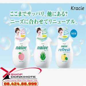 Các dòng sản phẩm sữa tắm của Kracie Naive 530ml