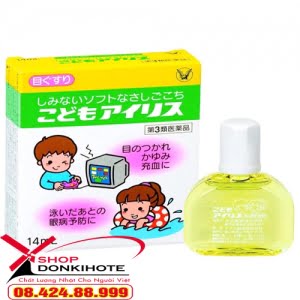 Thuốc nhỏ mắt cho trẻ em Kodomo Airisu 14ml Nhật Bản cho trẻ thường xuyên xem điện thoại