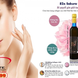 Collagen 82x bản Sakura của Nhật chứa 120.000 mg collagen