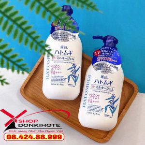 Mua dưỡng thể Hatomugi SPF31 PA+++ chính hãng tại Donkihote