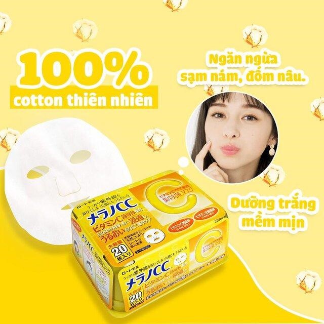 Mặt nạ dưỡng trắng da nhật CC Melano Rohto