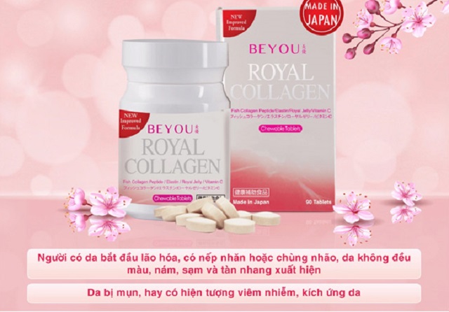 Viên uống chống lão hóa da Royal Collagen Nhật Bản